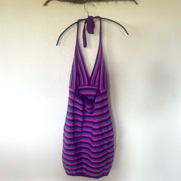 Purple striped dress - Picture 3 of 4